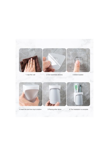 Neevoyu Yeşil Renkli, Deliksiz Duvar Kurulu Manyetik Fırça Bardak Seti - Su Tüpü Önleyici, Hızlı Kurutma, Odak Tasarımı Fırça Ve Macun Hariç Yeşil