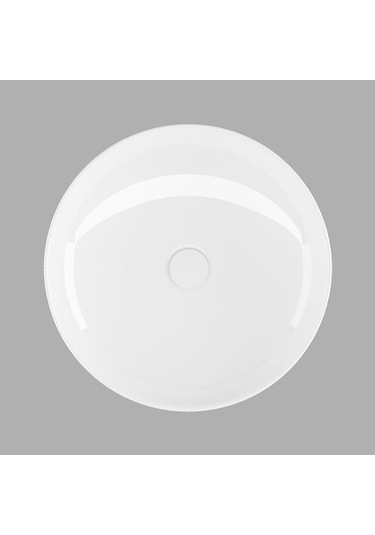 Lucco Lucente 43 CM Tezgah Üstü Oval Lavabo Beyaz