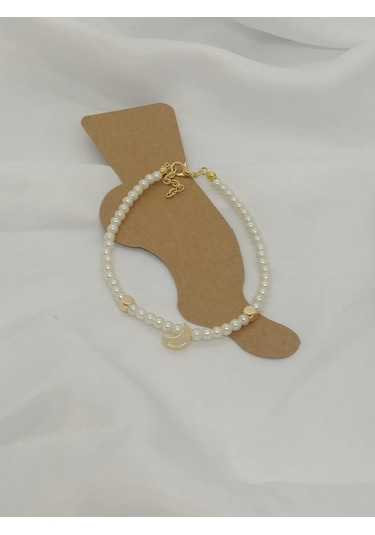 Glamglamour İnci Boncuklu Ay Sallantılı Kadın Halhal
