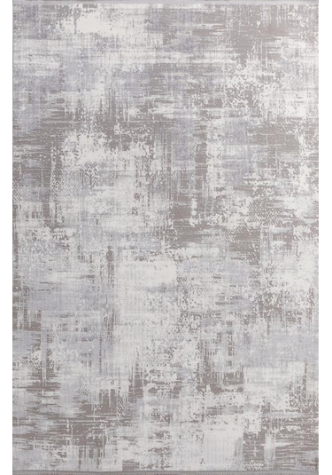 Gabardin Halı April 6208 Serisi Triko Akrilik Salon Oturma Yatak Odası Halısı Gri