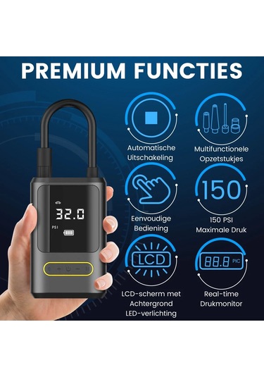 Kablosuz Oto Araç Mini 4000mah 150 Psı Işıklı Oto Hava Kompresörü Ka-760 5250