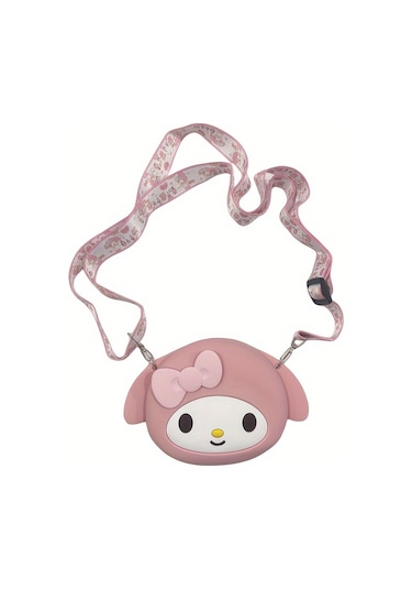 Hello Kitty Melody Charm - Sevimli Crossbody Madeni Para Çanta Çanta, Anime Severler İçin Dayanıklı Silikon Omuz Çantası Melody-01-pembe Pembe