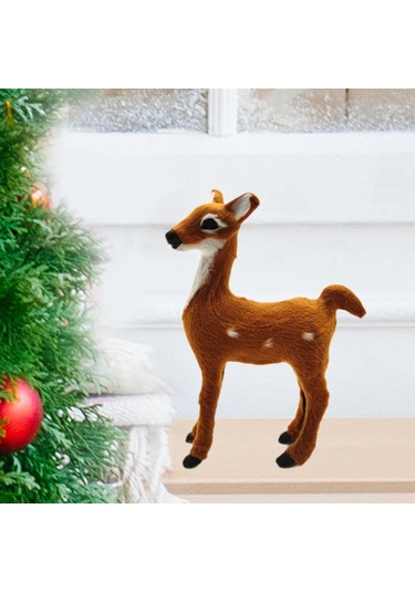 Suntek Ev Dekorasyonu Için Görkemli Geyik Heykeli 11,5x5x15,5 Cm