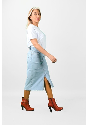 Kadın Kot Etek 2jk/6649 001
