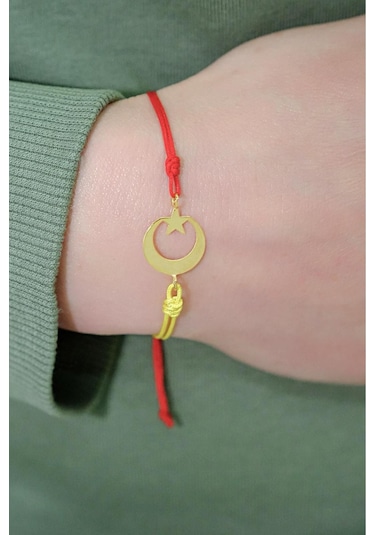 Ayyıldız Bileklik 14 Ayar Sarı Altın