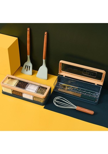 Suntek Baharat Kavanoz Yemek Çubukları Çubuk-kutusu-mavi