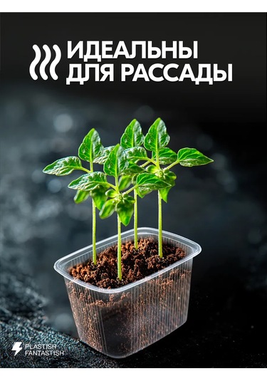 Plastish Fantastish Kapaklı Tek Kullanımlık Yiyecek Kapları 350 Ml 30 Adet 126040067 30