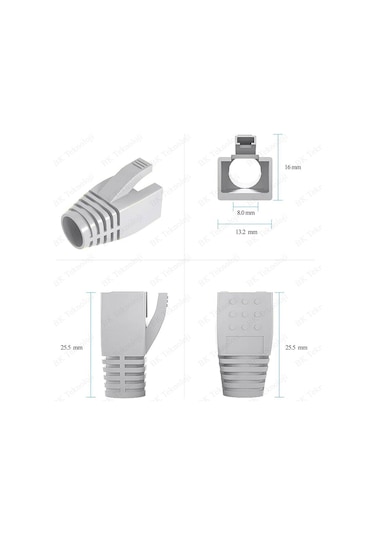 Rj45 Cat6/cat6a/cat7 Gerilim  Boot Koruma Kılıfı 10 Adet
