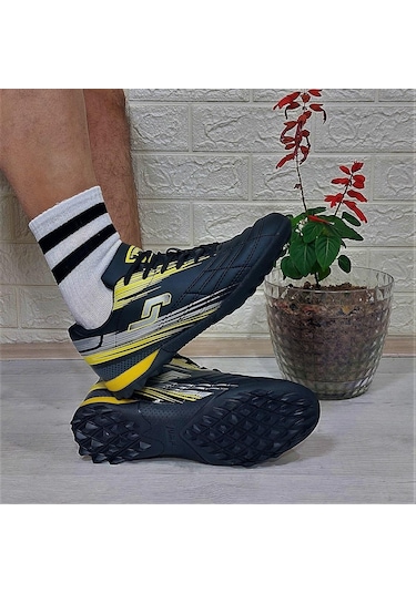 Jump 29117 Siyah-sarı Bağacaklı Halısaha Futbol Aayakkabı 001