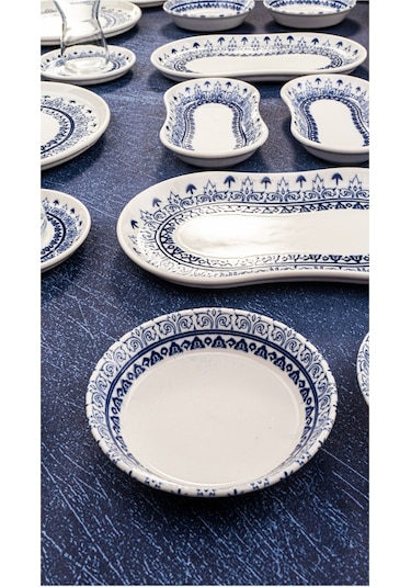 Bambum 26 Parça Lara Kahvaltı Takımı Maku B5184 Mavi - Beyaz