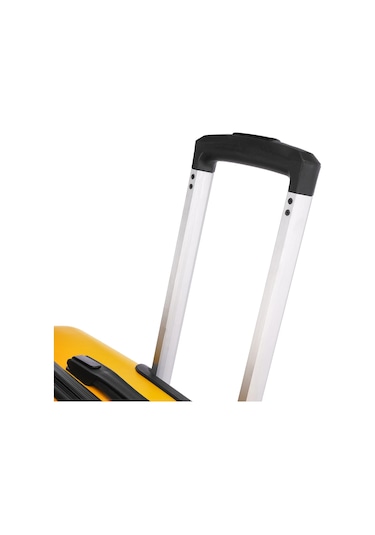 Wexta Wx-pp10 Dalgalı Sarı Kabin Boy Polipropılen Valiz Sari