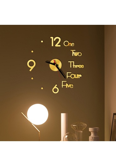 Teltree Akrilik 3d Sessiz Duvar Saati - Otomatik Yapıştırıcı, Modern Tasarım, Ev/ofis Uygun, Gümüş Renk Renkli