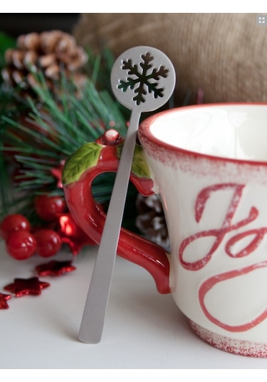 Narin Kar Tanesi Desenli 11Cm Çay Kaşığı 12 Adet Sunum Kaşık