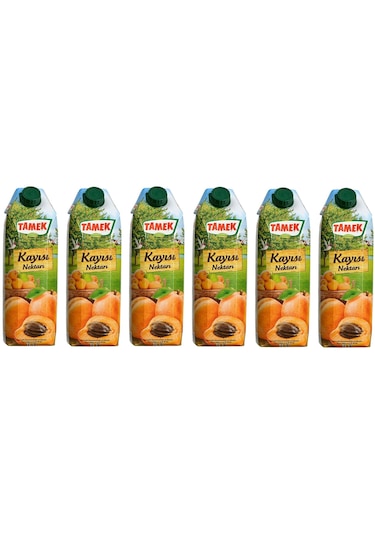 Tamek Kayısı Nektarı 1 Lt X 6 Adet