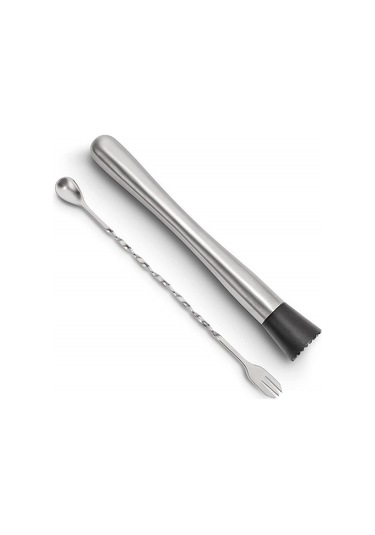 Zem Mojito Tokmağı ve Kokteyl Karıştırma Kaşığı Çatallı