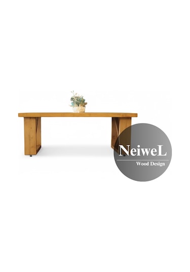 Neiwel Nuse Doğal Ahşap Sehpa-70-160 Açık Ceviz