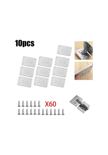 Menteşe Tamir Plakası Paslanmaz Çelik Mobilya Dolabı Montaj Aracı Kabine Lat İçin 10pc-b