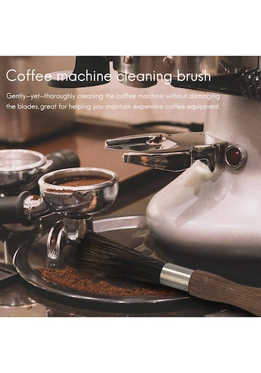 Kahve Değirmeni Fırçası, Ahşap Saplı Ve Pratik Tasarım Ahşap