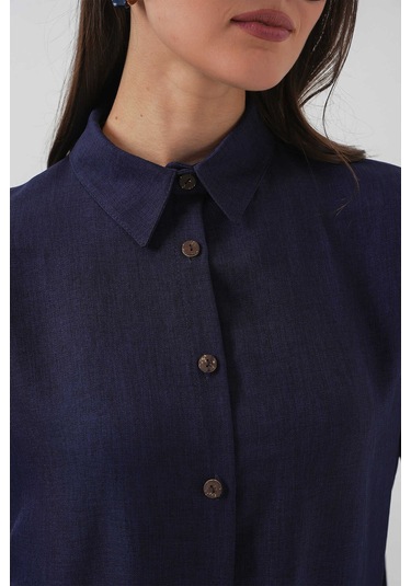 Gabria Keten Ön Düğmeli Takım Lacivert