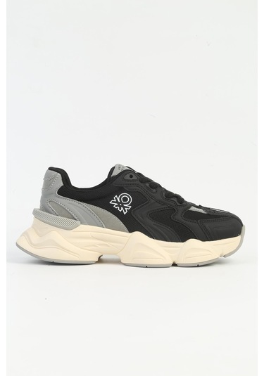 Benetton 11121 Yüksek Taban Kadın Sneaker Ayakkabı 267800001801 01 Siyah Siyah