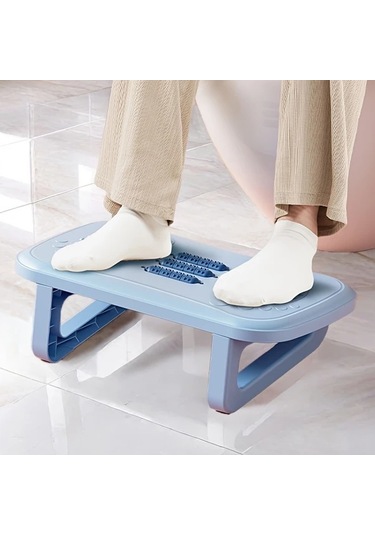 Chuangyinshop Portable Masa Altı Beyaz Masajlı Ayak Dinlendirici Tabure Yatak Odası Oturma Beyaz