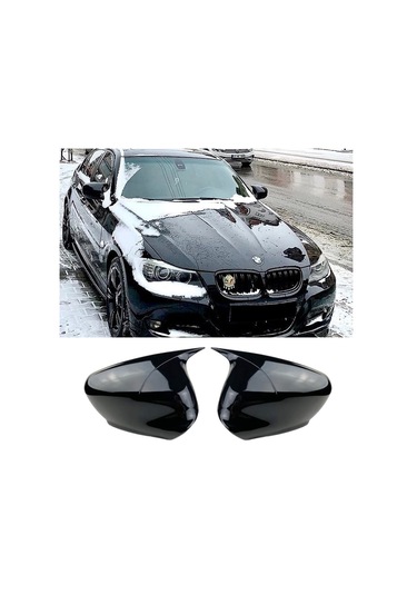 Bmw E90 Lcı Batman Yarasa Ayna Kapağı Parlak Siyah Abs 2008 2009 2010 2011