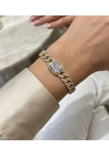 Xuping Zirkon Taşlı Kolye Bileklik Set 1136 Altın