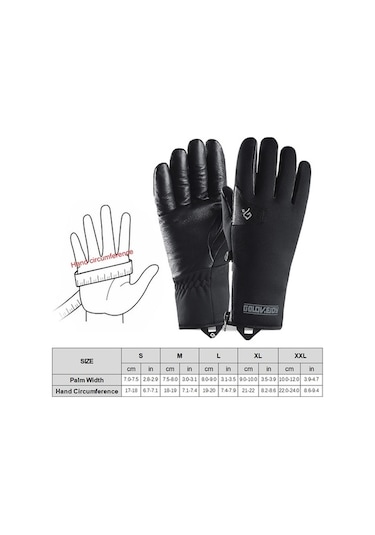 Pazly Kışlık Sıcak Eldiven Erkek Kadın Yağmur Ve Rüzgar Geçirmez Termal Spor Eldiven Sıcak Astarlı
