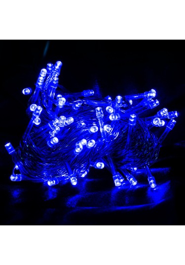 Yılbaşı Led Mavi Şeffaf Kablo 9m