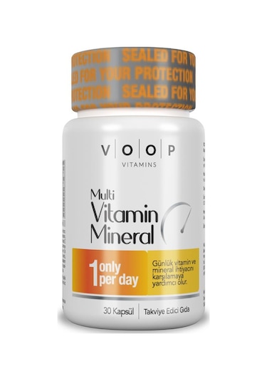 Voop Multivitamin Multimineral Takviye Edici Gıda 30 Kapsül