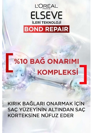 Elseve Bond Repair Bağ Güçlendirici Şampuan 200 ML + Onarıcı Bakım Kremi 150 ML + Şampuan Öncesi Kurtarıcı Bakım 200 ML