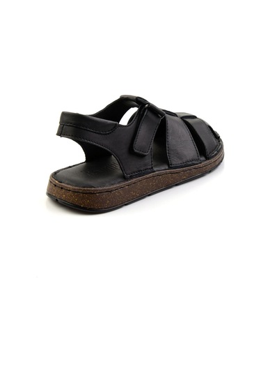 Siyah Leather Erkek Sandalet E05433011043 Siyah