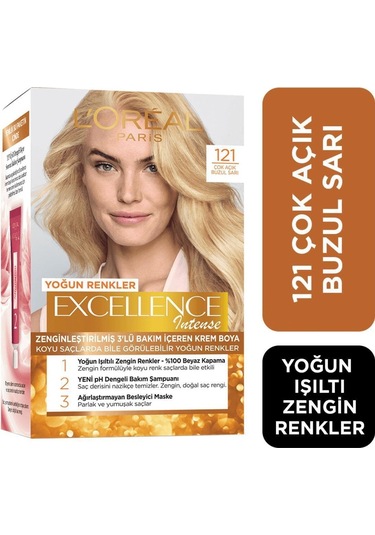 Loreal Excellence Intense Saç Boyası 121 Çok Açık Buzlu Sarı
