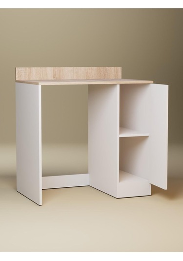 %100 Mdf Çamaşır Ve Kurutma Makinesi Dolabı, Kapaklı 2 Raflı Çamaşır Makinesi Düzenleyicisi Sonoma-beyaz Sonoma - Beyaz