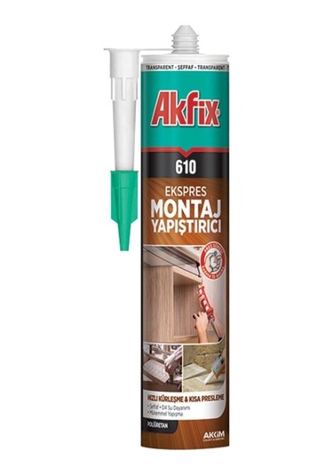 610 Ekspres Montaj Yapıştırıcı Sıvı Çivi 310Ml Şeffaf Şeffaf