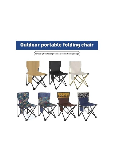 Metal Katlanır Sandalye Açık Taşınabilir Ultralight Alüminyum Siyah