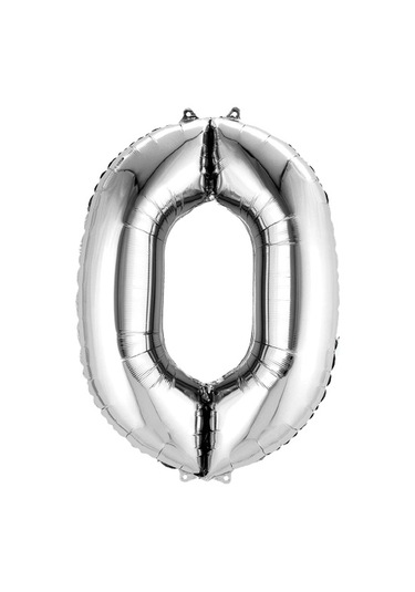 Showparty Folyo Balon 0 Rakam 100 Cm - Gümüş