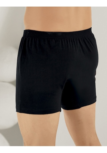 Şahinler Me010 6 Lı Paket  Penye Erkek Boxer Siyah
