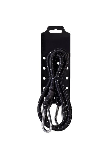 Prodimar Bağlama Germe Kayışı Elastik 1.20m Alüminyum Karabina Kancalı Siyah