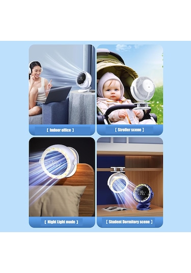 Uzun Pil İle 18db'de Soğutma İle Usb Masa Fanı