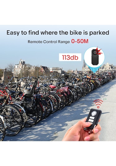 Lemestar Bisiklet Ve Elektrikli Araç Anti-kaçırma Alarmı: Ip65 Su Geçirmez, Titreşim Algılama, 3 Ses Seçeneği, Uzaktan Kumanda İle Sf22r