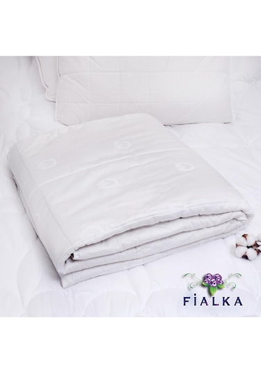 Fialka Yorgan Pamuk Xl Battal King Size 235X215 Krem