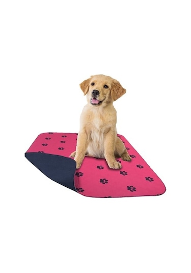 Abso 5 Katlı Yıkanabilir Emici Pati Baskılı Köpek Pedi Bordo