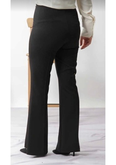 Ispanyol Paça Pantolon Siyah