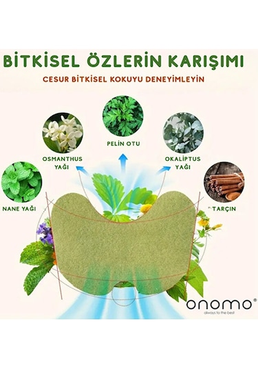 Onomo Health Sırt Omuz Bel Boyun ve Fıtık için Bitkisel Isıtmalı Fizik Yakı Bandı 10 Adet