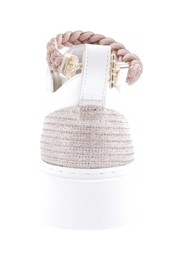 Dgn Es851-23y Kadin Kalin Taban Halhal Detayli Silver Taşli Sneakers Ayakkabi ES851-2007-R0198 Beyaz