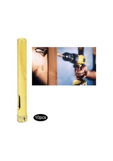 Padalink 8mm Elmas Delik Testere Ucu Seti 10 Adet - Granit, Seramik, Beton, Mermer Ve Cam İçin Dayanıklı Ve Hızlı Delme