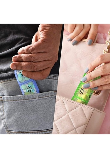 Fastbuy Taşınabilir 7 Günlük Hap Vit. Saklama Kutusu - Sıyah Siyah Siyah