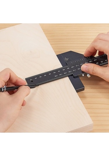 Dancemonkey T072 Ağaç İşleme Çok Fonksiyonlu Alüminyum Cetvel, T Tipi İmalat Cetveli Diğer