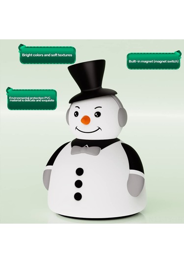 Teltree Yeşil Santa Kar Ev 3d Led Lamba, 2 Anahtar Modu Düğme + Bebek , 3 Parlaklık Seviyesi, Usb-c Şarjlı, Noel Dekorasyonu Hediyelik Yeşil